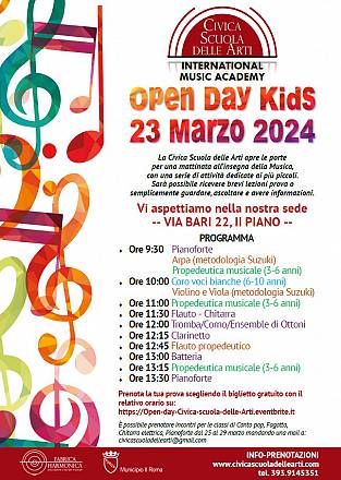 Open day alla civica scuola delle arti